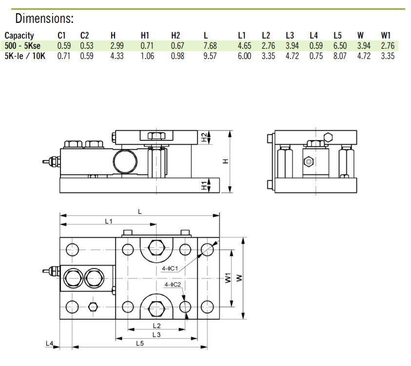 dm-30 diagram and dimensions